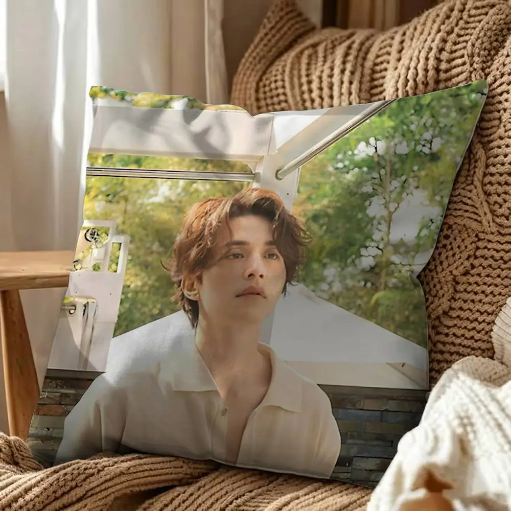 Koran Actor Lee D-Dong Wook Square Double-Sided Printed Pillow Case Sofa Cushion Cover Bedroom Bedside Decor