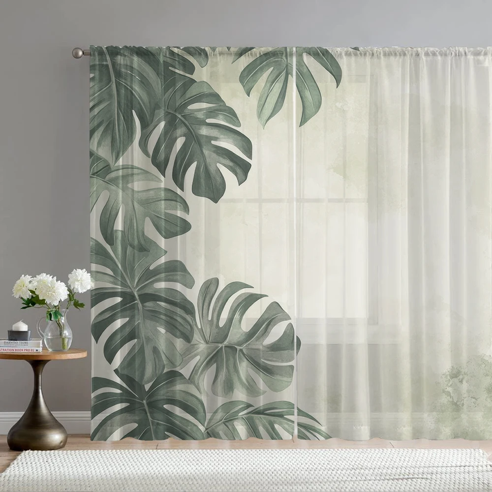 2PCS Home decoration retro turtle back bamboo printed window screens with pole bags, suitable for kitchens, cafes, living room