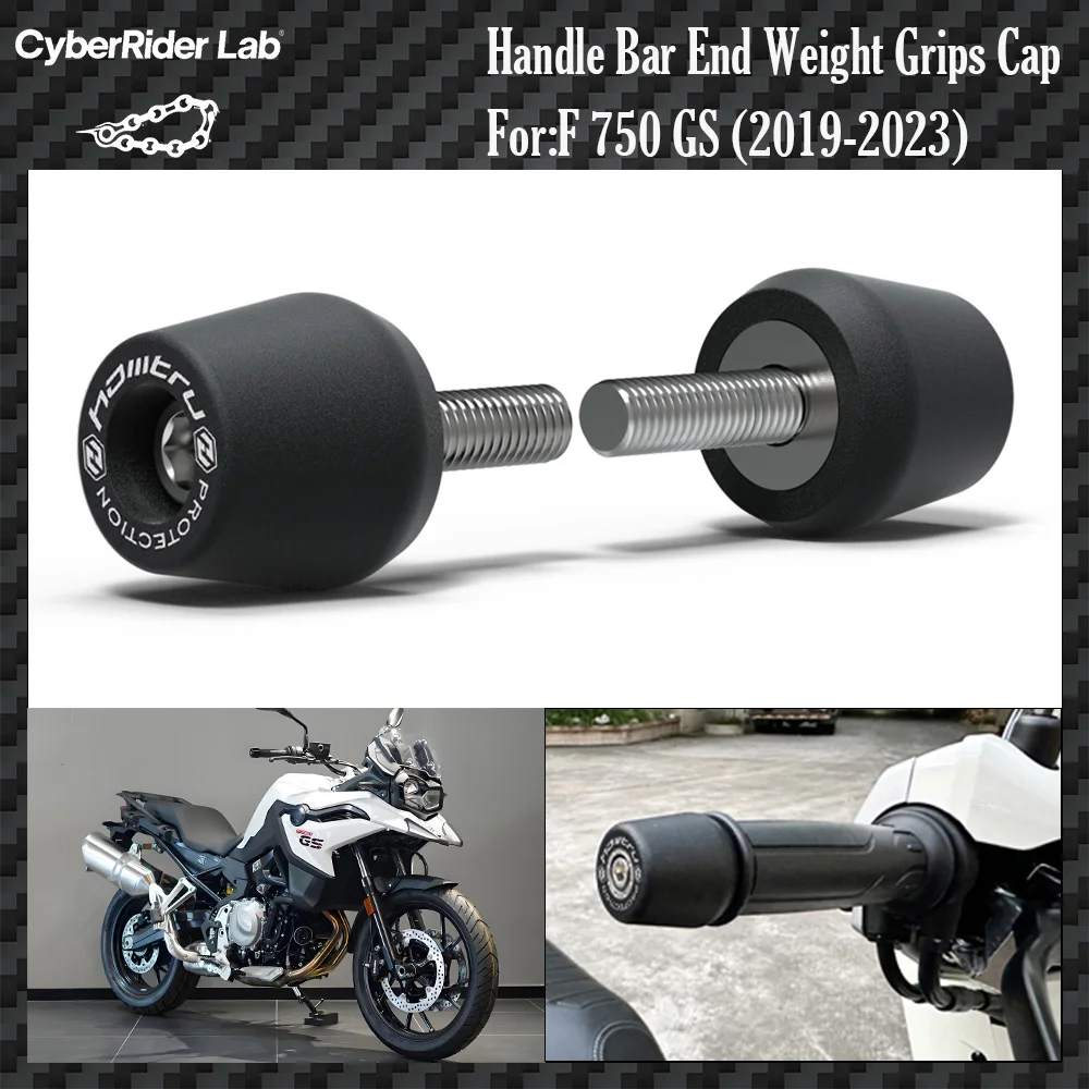 

For BMW F750GS/F850GS 2019-2023 CNC Motorcycle Bar End Caps - Steel Adventure Grips No Tools Rider Gift​
