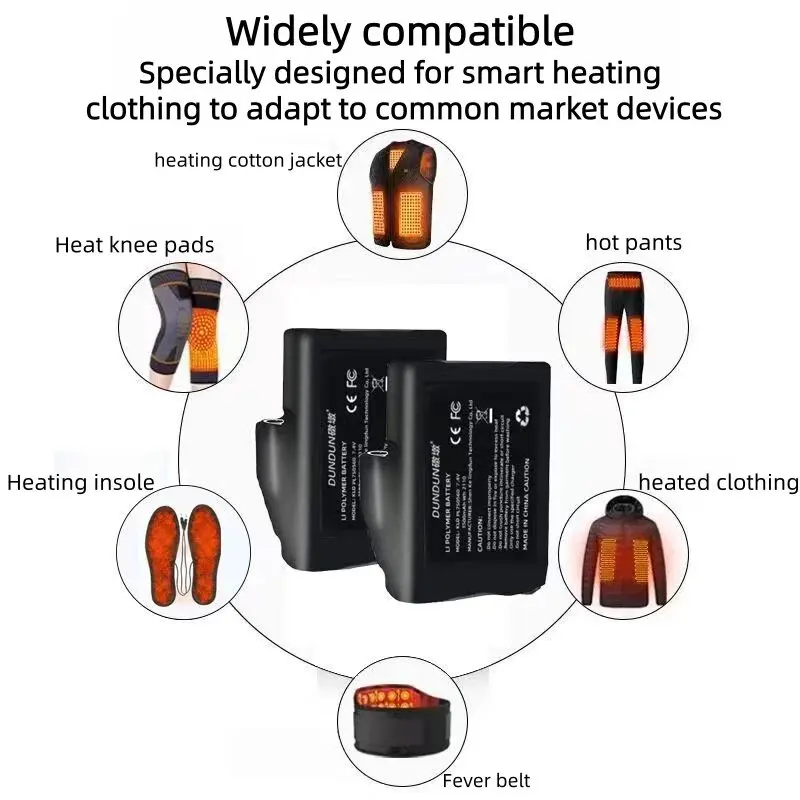 7.4V 3500mAh polymer lithium battery for heating gloves, vests, socks, winter antifreeze heating battery️ ️️