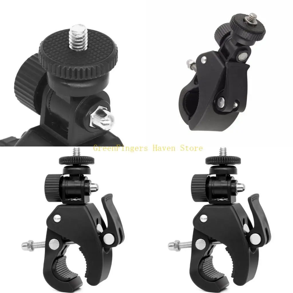 F68D Bike Mount Holder Bicycles Bracket Adjustable Motorcycle Handlebar Clamps Clip