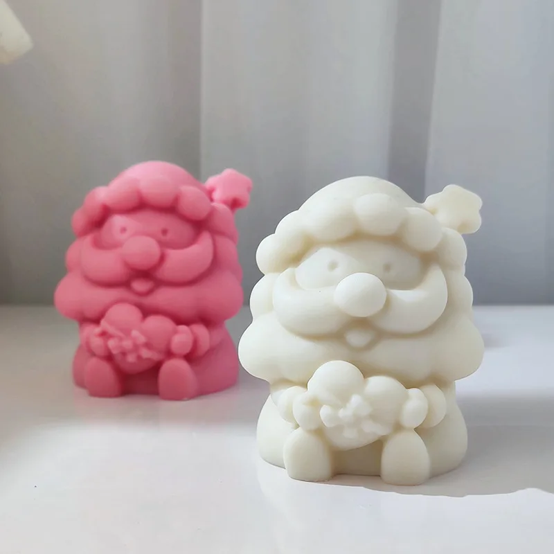 

Новая форма для свечи Санта-Клауса, снеговик, сделай сам, ароматическая свеча, гипсовая смола, силиконовая форма для изготовления торта, инструмент для рождественского декора, подарок