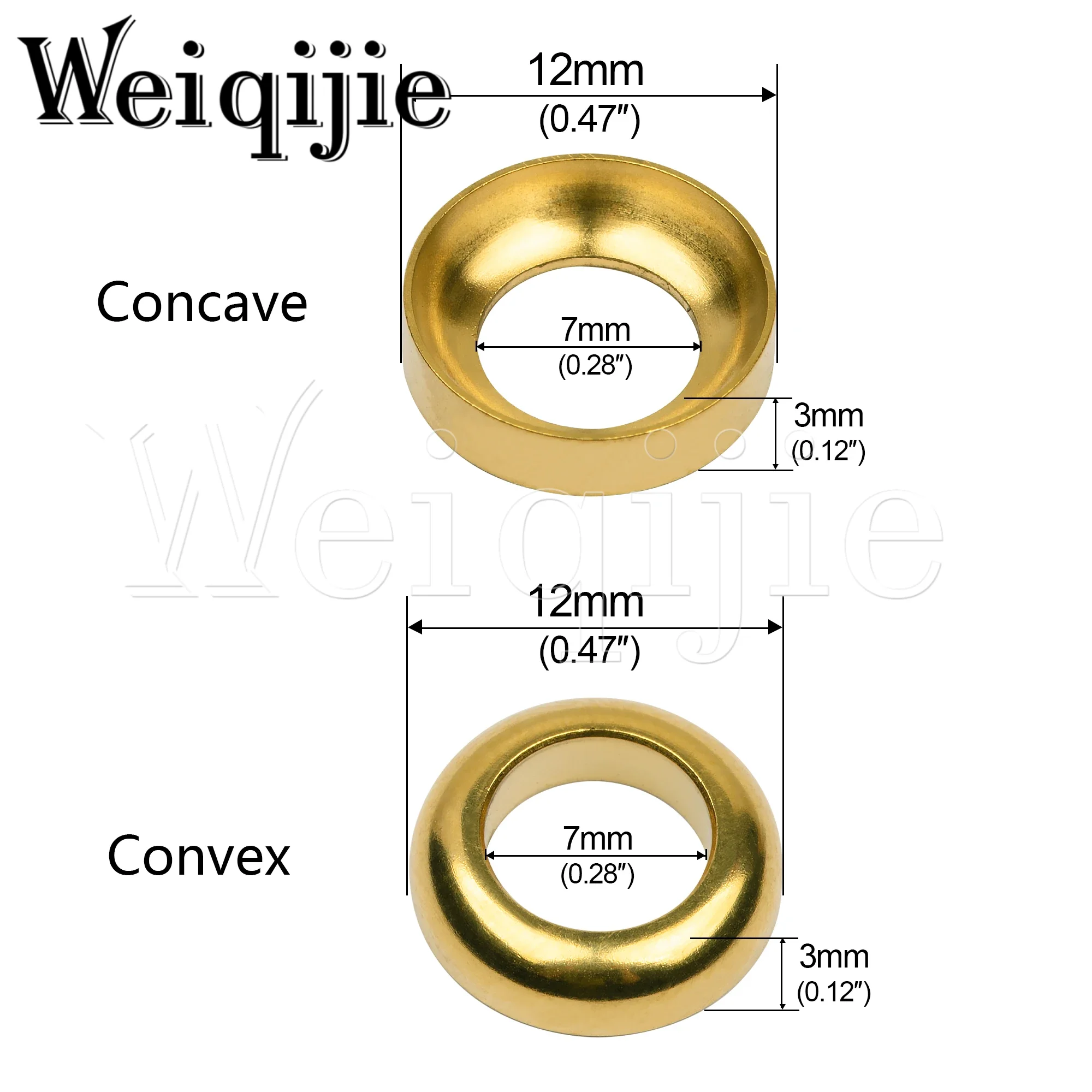 Weiqijie Titanium Bolt M6 Concave And Convex Washer Gasket for BMX Bicycle Disc Brake Modification