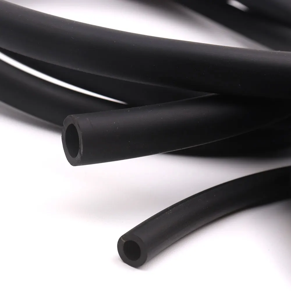 Black 50cm Fuel Hose 4.5mm*8mm Petrol Gas Oil Tube Line Replacement for Motorcycle Dirt Bike ATV Moped with Clamps