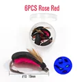 6PCS UV Rose Red