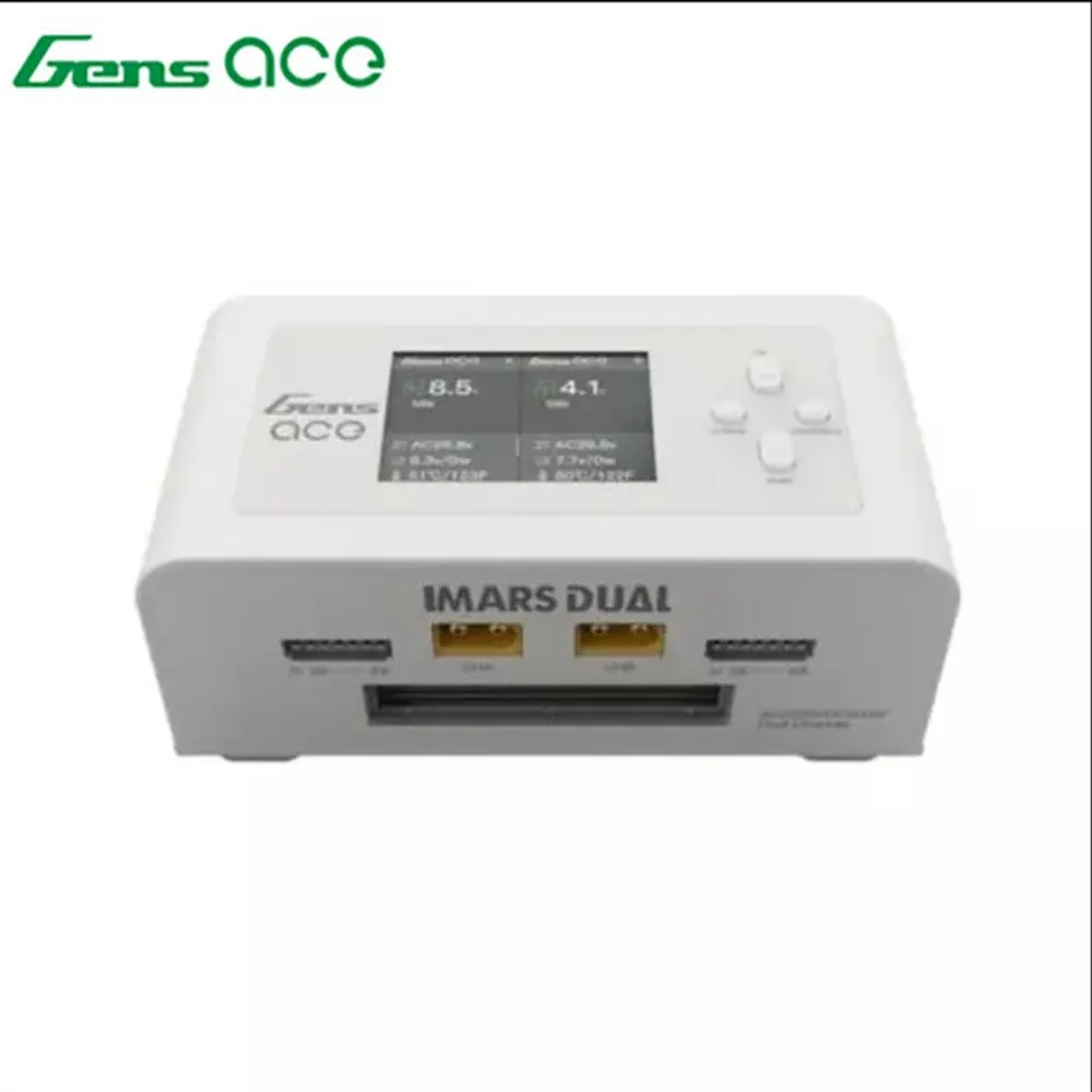 GENS ACE Dual Channel Smart AC200W DC600W High Power Balanced Fast Charge 1S 2S 3S 4S 6S Battery Lipo