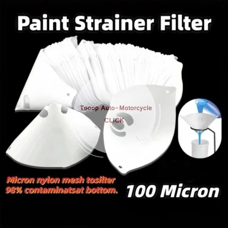 Disposable Paint Strainer Filter 50/100Pcs Suitable for Latex Oil Paint for House Renovation Auto Spray Repair