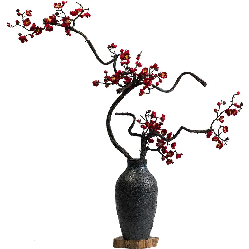 Ceramic vase ornament living room simulation flower plum flower arrangement home entrance zen decoration