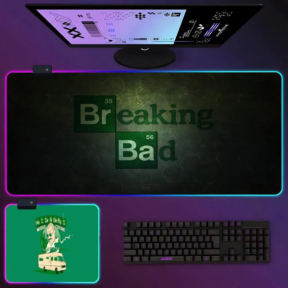 breaking Bad Mouse Pad RGB Luminous 700X400mm Large Table Pad Encrypted Anti Skid Super Large Mouse Pad