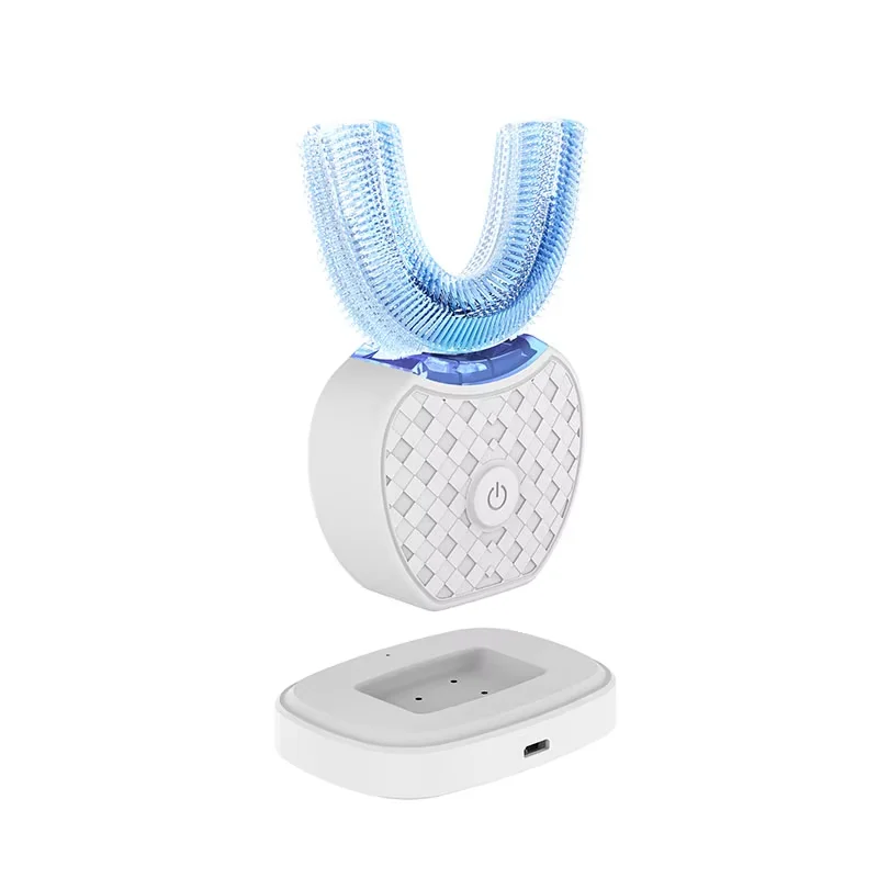 Intelligent Automatic U Type Modes Tooth Brush Sonic Electric Toothbrush USB Rechargeable Tooth Whitening Blue Light