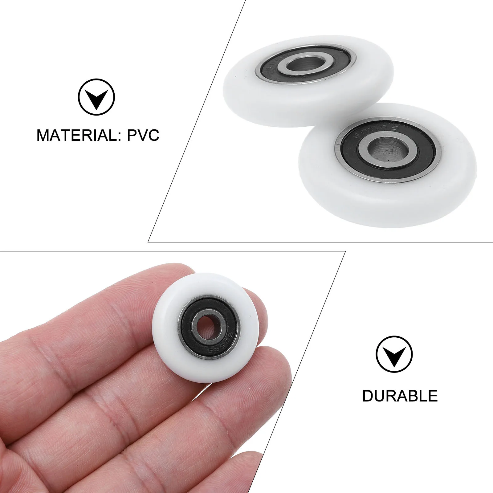

6pcs Shower Enclosure Rollers Sliding Door Runners Replacement Wheels For Glass Bathrooms Durable Bathroom Supplies Sliding Gate