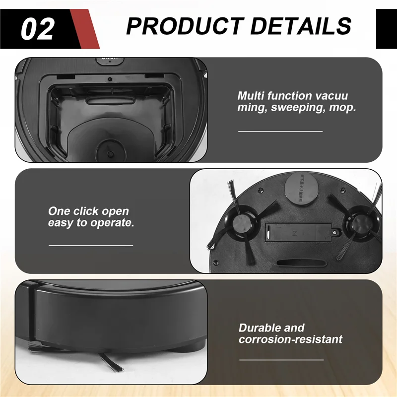 ABRG-스마트 로봇 진공 청소기 3-In-1 가정용 청소 기계 자동 진공 청소기