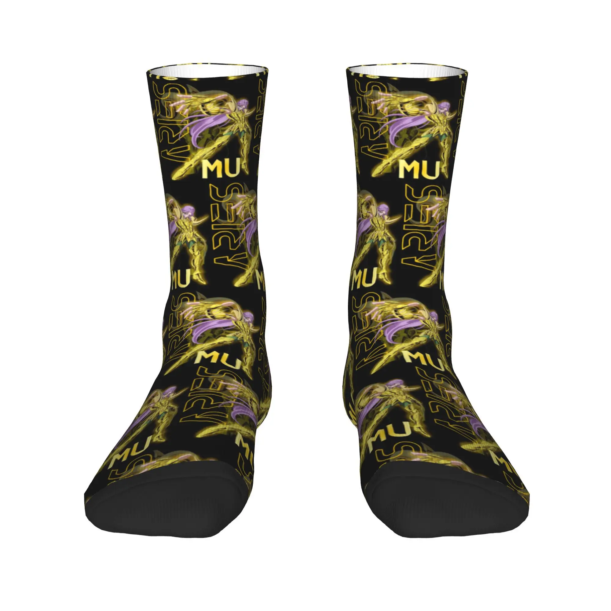 

Носки Mu Knights Of The Zodiac, чулки высокого качества в стиле Харадзюку, всесезонные длинные носки, аксессуары для подарков унисекс