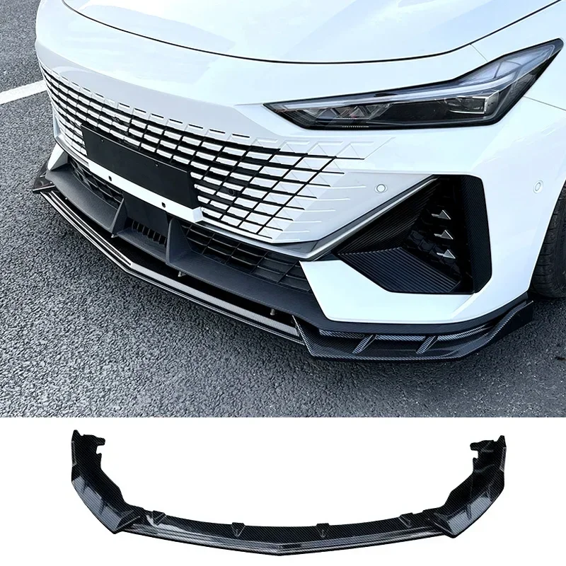 Front Bumper Spoiler for CHANGAN UNI-V 2022 2023 Skirts Lip Black Red UNIV Splitter Body Kit Accessories