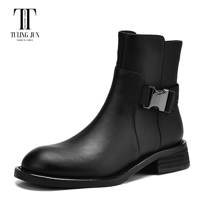 

TULING JUN 2024 New Autumn Winter Short Women's Boots Medium Heels Fashion Comfort Simplicity Hot Sales Shoes For Women L