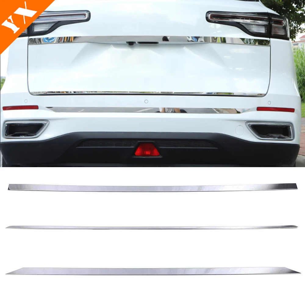 Stainless Styling For Changan CS55 Plus 2 gen 2022-2024 Car Tailgate Rear Door Cover Molding Trim Tail Door Trim Car Accessories