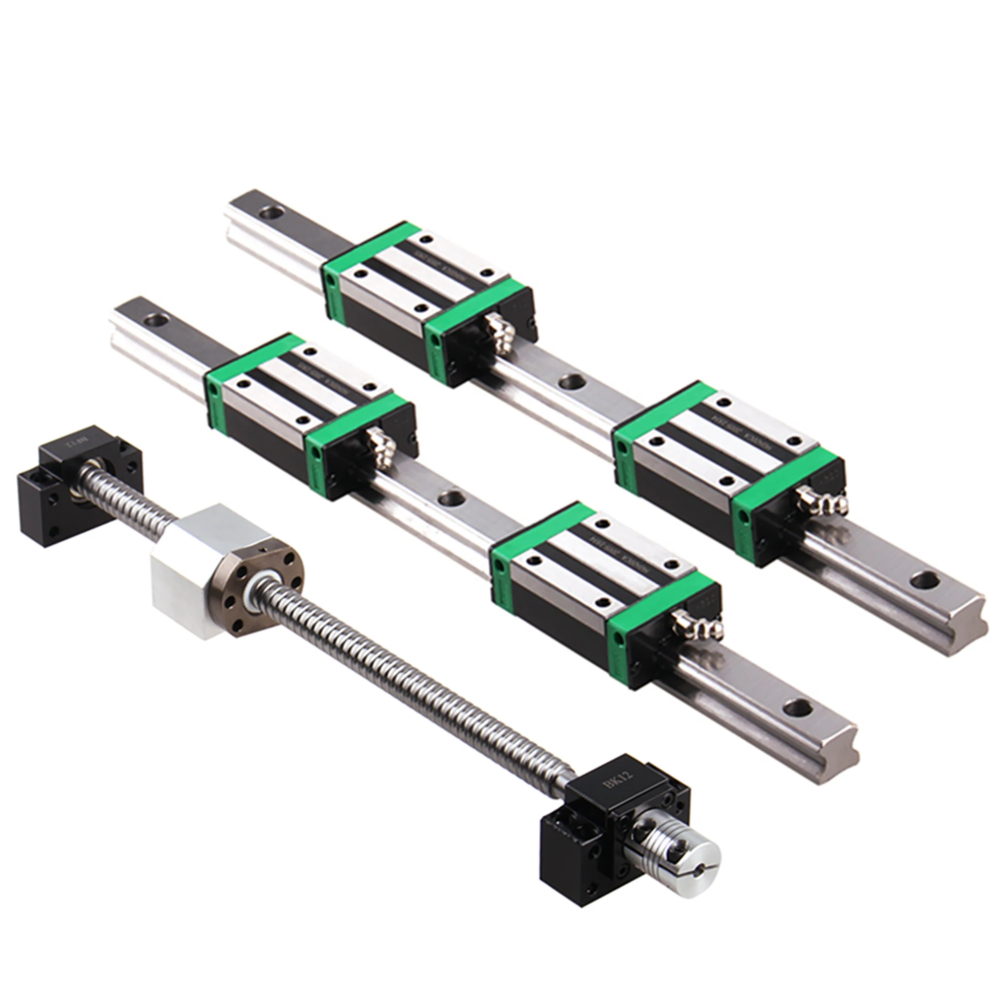 US SHIP HGR20 Square Linear Guide Rail 2PCS+ Block HGH20CA +SFU1605 Ball Screw With Nut +BKBF12 +Nut Housing CNC Linear Actuator