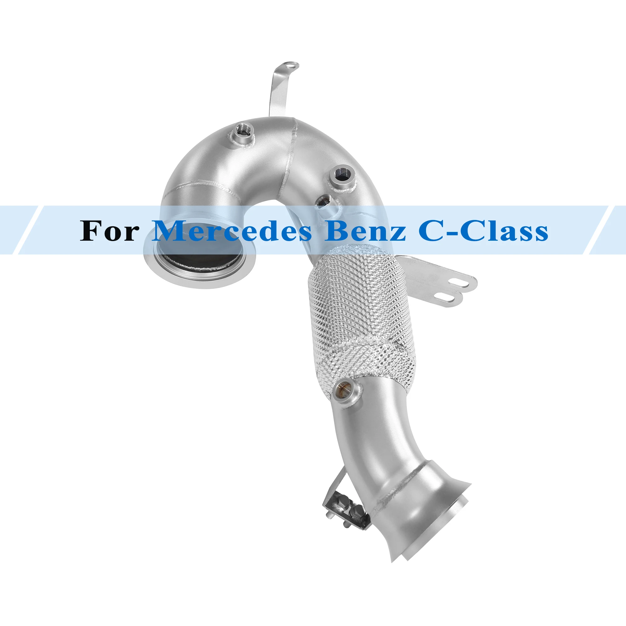 Catted Downpipe for 2022-2023 Mercedes Benz C180 C200 C260 C300 W206 1.5T 200Cell Exhaust Pipe  with Catalytic Converter