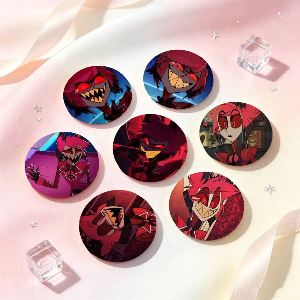 Alastor Anime Character Badges Button Round Creative Pin Brooch Badge Bag Decor Accessories Fans Collect Friends Gifts