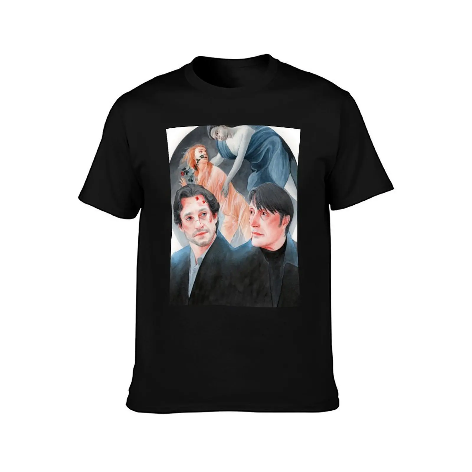 Dolce / Hannibal S3E06 / Hannigram Watercolor T-Shirt Summer Casual Cotton Tee Oversized Streetwear Tops Unisex Men Women