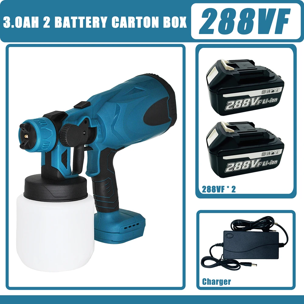 1200 مللي/دقيقة بطارية ليثيوم الكهربائية اللاسلكية الشحوم بندقية التخصيص مسدس رش الطلاء الكهربائي