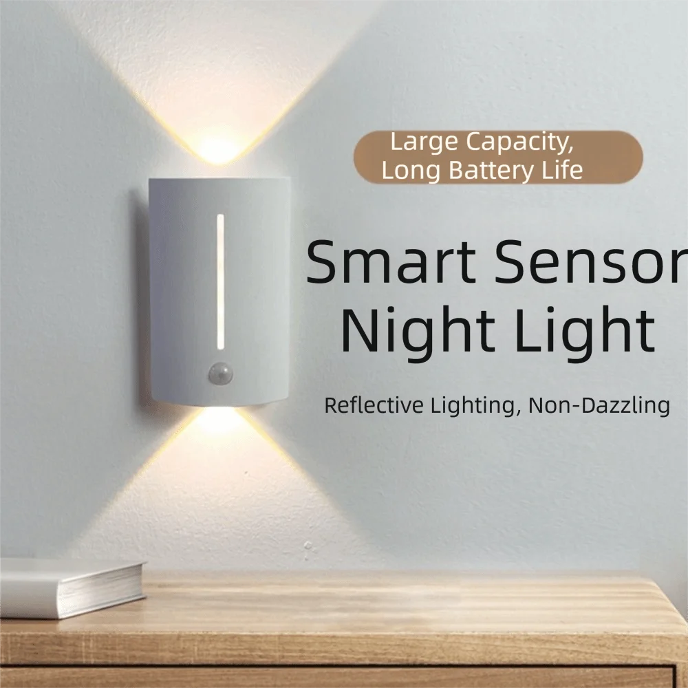 

Eye Friendly Motion Sensor Night Light Soft Lights Adjustable LED Wall Sconce Stick-on 3 Colors Magnetic Wall Lamp Porch