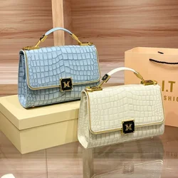 Luxury Designer Brand Bolsas New Leather High Quality Crocodile Print Handbag Women's Fashion Shoulder Crossbody Bag Hot Sale