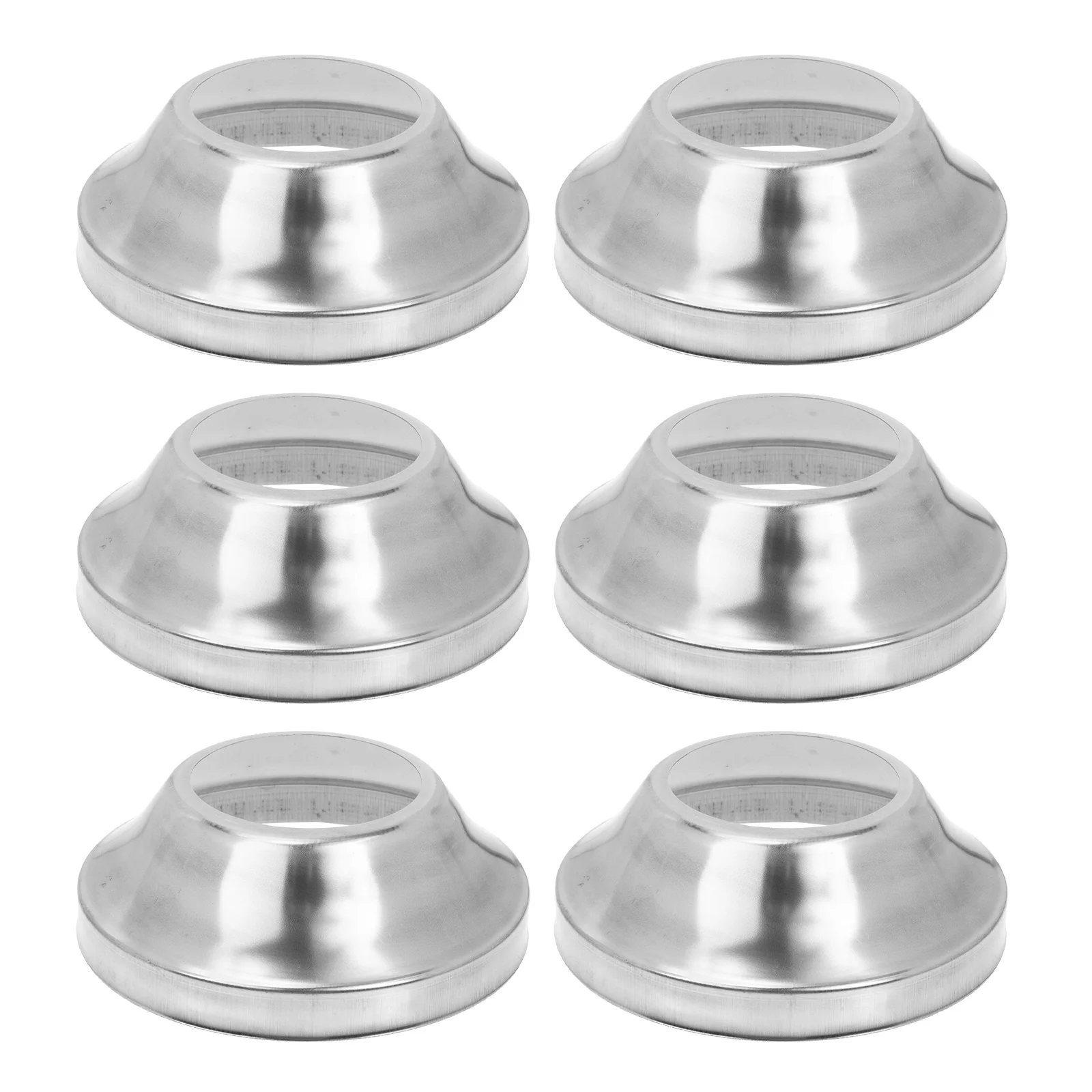 

6pcs Stainless Steel Base Decorative Cover Handrail Support Round Column Flange Cap Railing Post Supplies Building