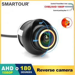 Smartour AHD 1920x1080P 4K CVBS Car Rear View Camera 180 Degree Golden Fisheye Len Reverse Camera HD CCD Night Vision Waterproof