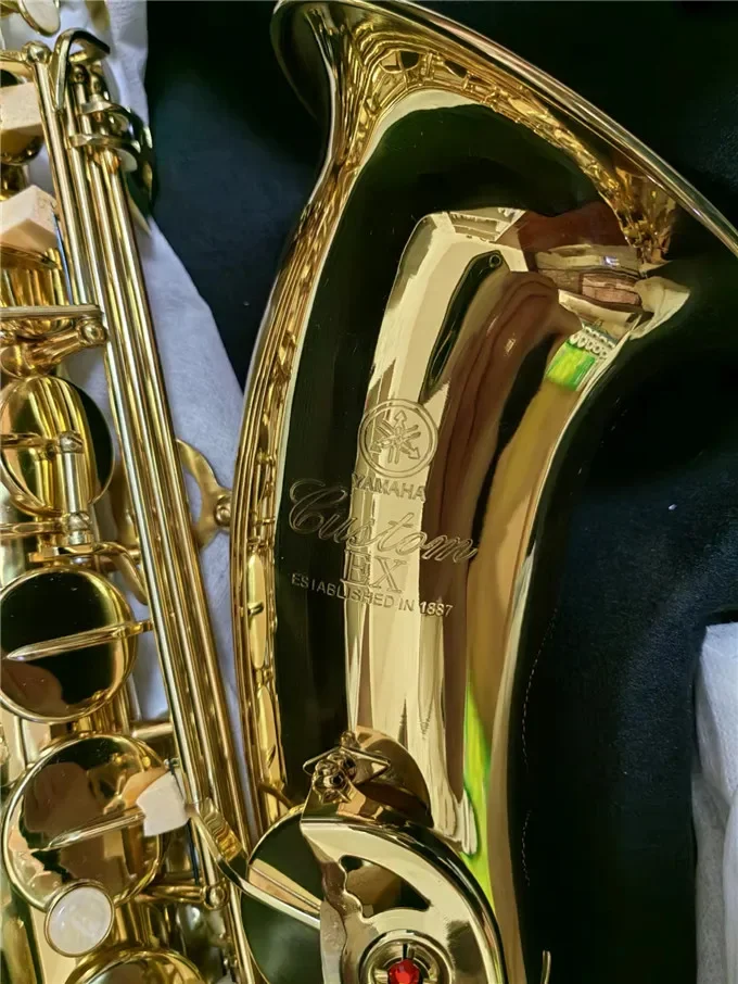 Venta caliente Bb saxofón Tenor laca dorada YTS-875EX instrumento Musical de latón amarillo profesional con accesorios de estuche