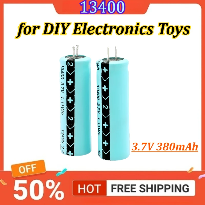 

13400 3.7V 380mAh Rechargeable Battery Li-ion Battery Pack Long Lasting Power for DIY Electronics Toys