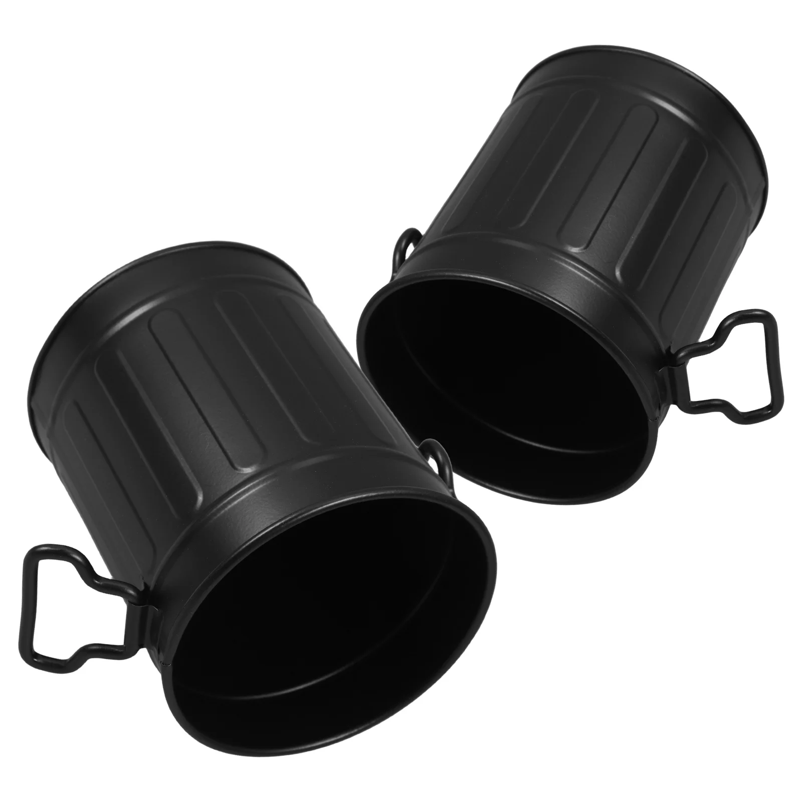 

2pcs Desktop Pen Holder Pencil Container Desk Organizer Makeup Brush Cup Sturdy Tabletop Bucket For Home Office Stationery