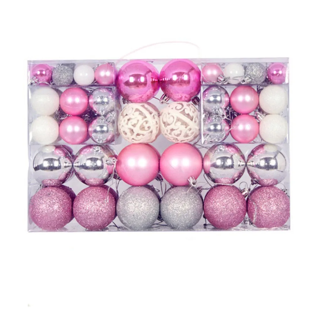 

100pcs 3/4/6cm Christmas Ball Set Shatterproof Delicate Christmas Tree Decoration Pendant Creative Waterproof Electroplated Ball
