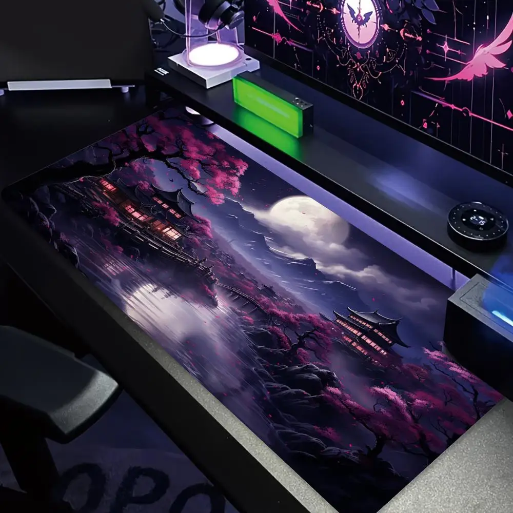 

Фэнтезийный ночной пейзаж с узором, большой коврик для мыши, настольный коврик, игровой коврик, аксессуары для ПК, клавиатура, коврик для мыши, mauspad, офисный коврик