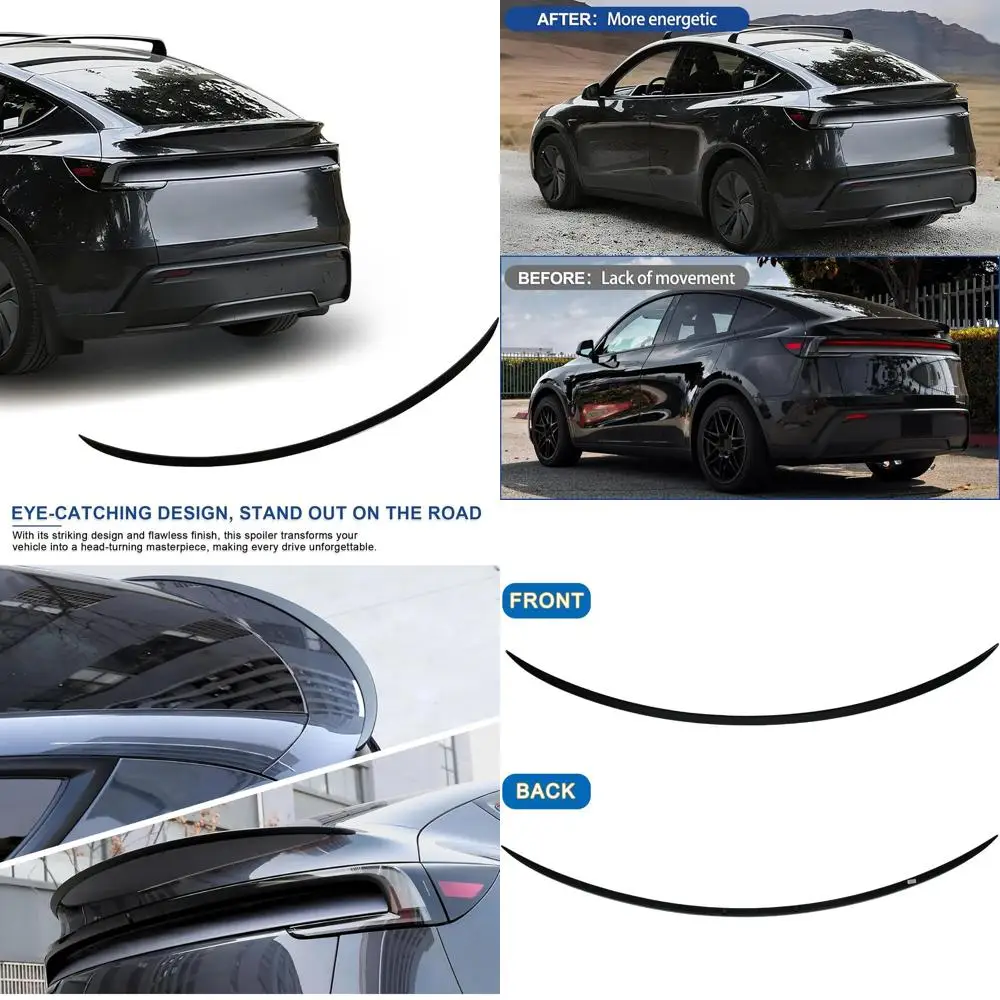 

Спойлер Крыло Задний спойлер Совместим с Tesla Model Y Juniper 2025 2026+ Задняя крышка багажника, глянцевый черный стиль P, модель