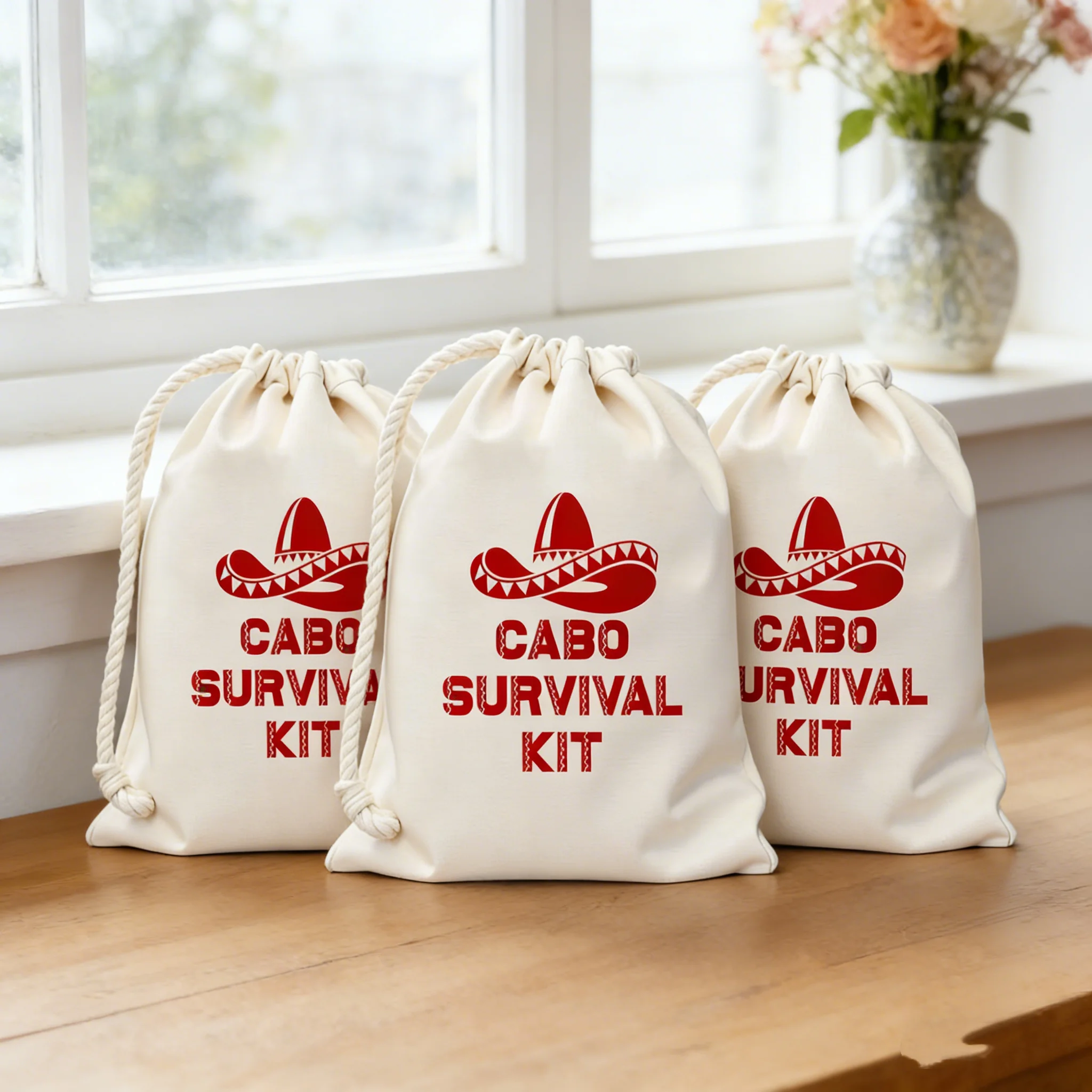 25 Bolsas de Recuperación para la Resaca, Kit de Supervivencia Cabo San Lucas, Bolsas de Regalo para Despedida de Soltera, Recuerdo de Fiesta de Boda en México