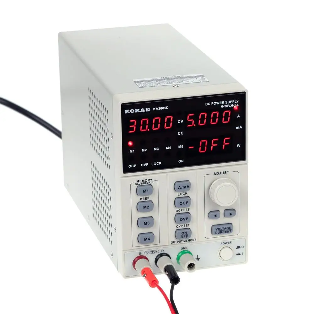 Precision Adjustable DC Power Supply 30V 5A Lab Grade Digital Regulated Memory Recall High Precision Readings Safe & Quiet