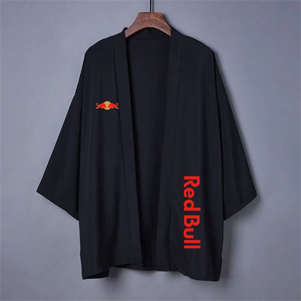 Einfarbige Strickjacke im Kimono-Stil für Herren und Damen, traditioneller japanischer Red Bull-Anzug, große Größe, 6-farbige Kimono-Jacke, Sommer