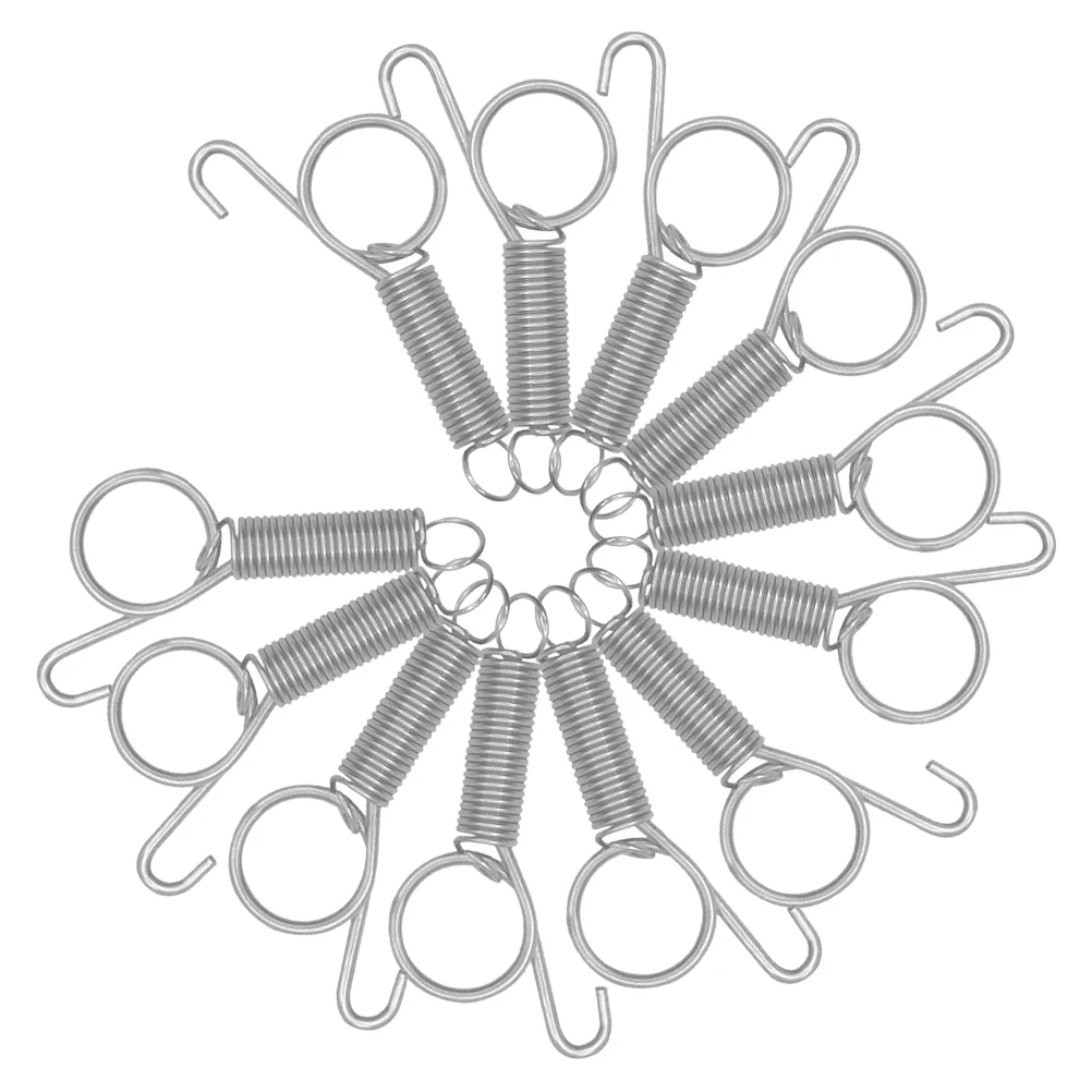 

12Pcs Cage Spring Hooks Stainless Steel Pet Cage Door Locks for Rabbit Chicken Pigeon Bird Cages Outdoor Secure Fastening Tool