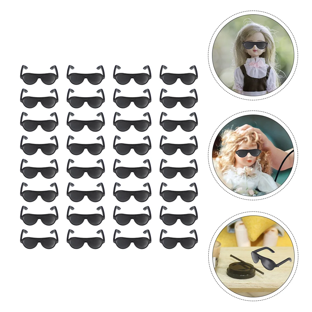 

120 Pcs Mini Sunglasses Heads for Crafts Toy Kitchen Baby Dressing Accessories