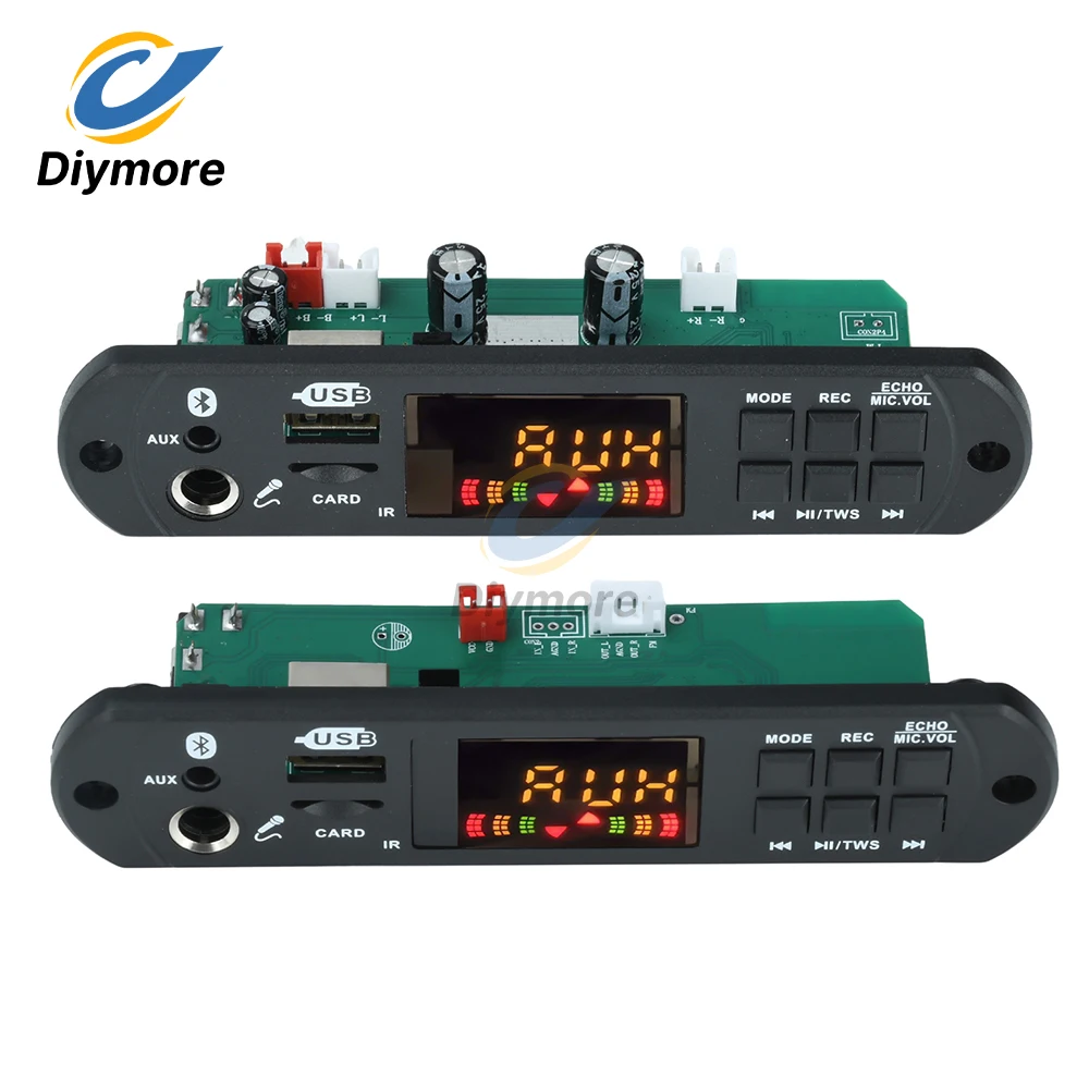 MP3 Bluetooth Decoding Board Car Audio Decoder BT 5.3 Lossless Decoding FM Radio Recording Function 50W+50W Power Amplifier