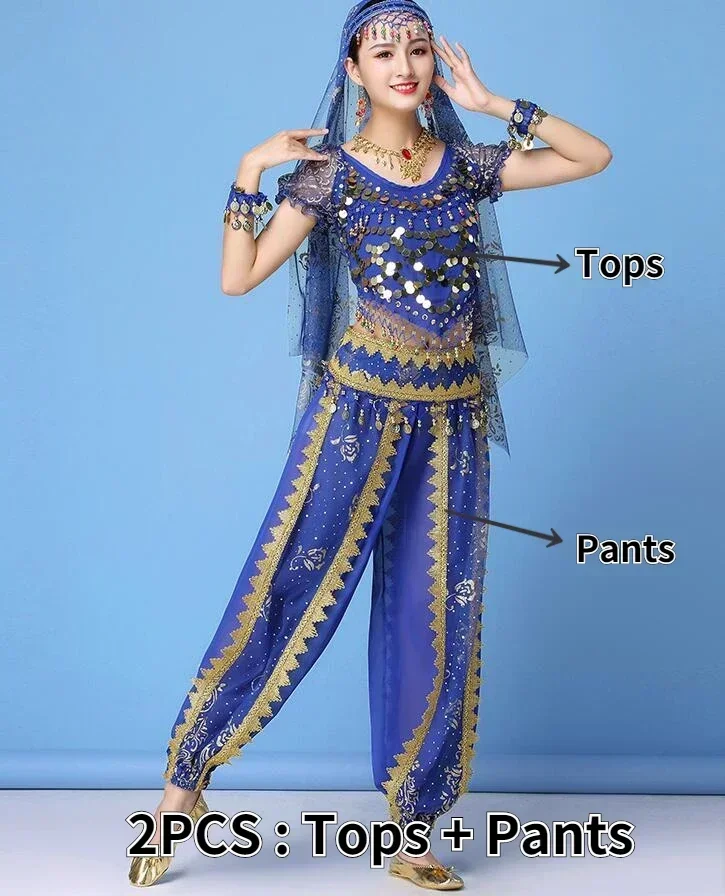 Disfraz de danza del vientre para mujer, vestido Sexy de Bollywood, trajes de danza Oriental, práctica de danza india, competición de danza del vientre