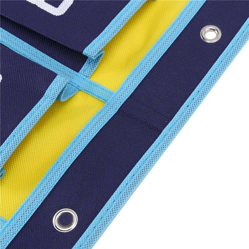 

2X Numbered Pocket Chart Classroom Organizer For Cell Phones Calculator Holders (30 Pockets, Blue Pockets)