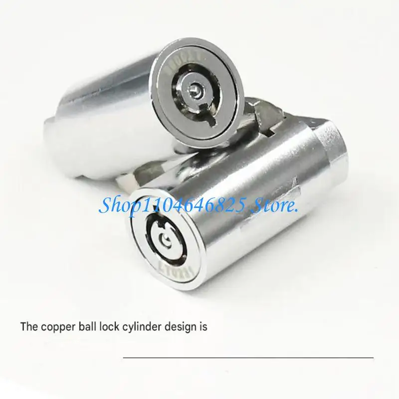 Service Door Lock Replacement Set for Machine Cabinet Entry, Round Body Cylinder with 3 Matching Access Items and End Turn for