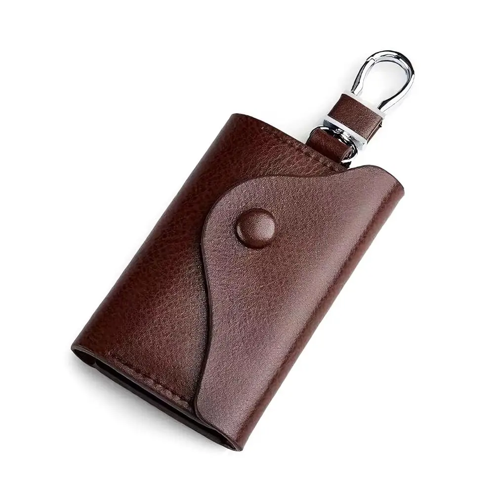

Кожаный чехол для ключей для мужчин и женщин - вместительная сумка-ключница