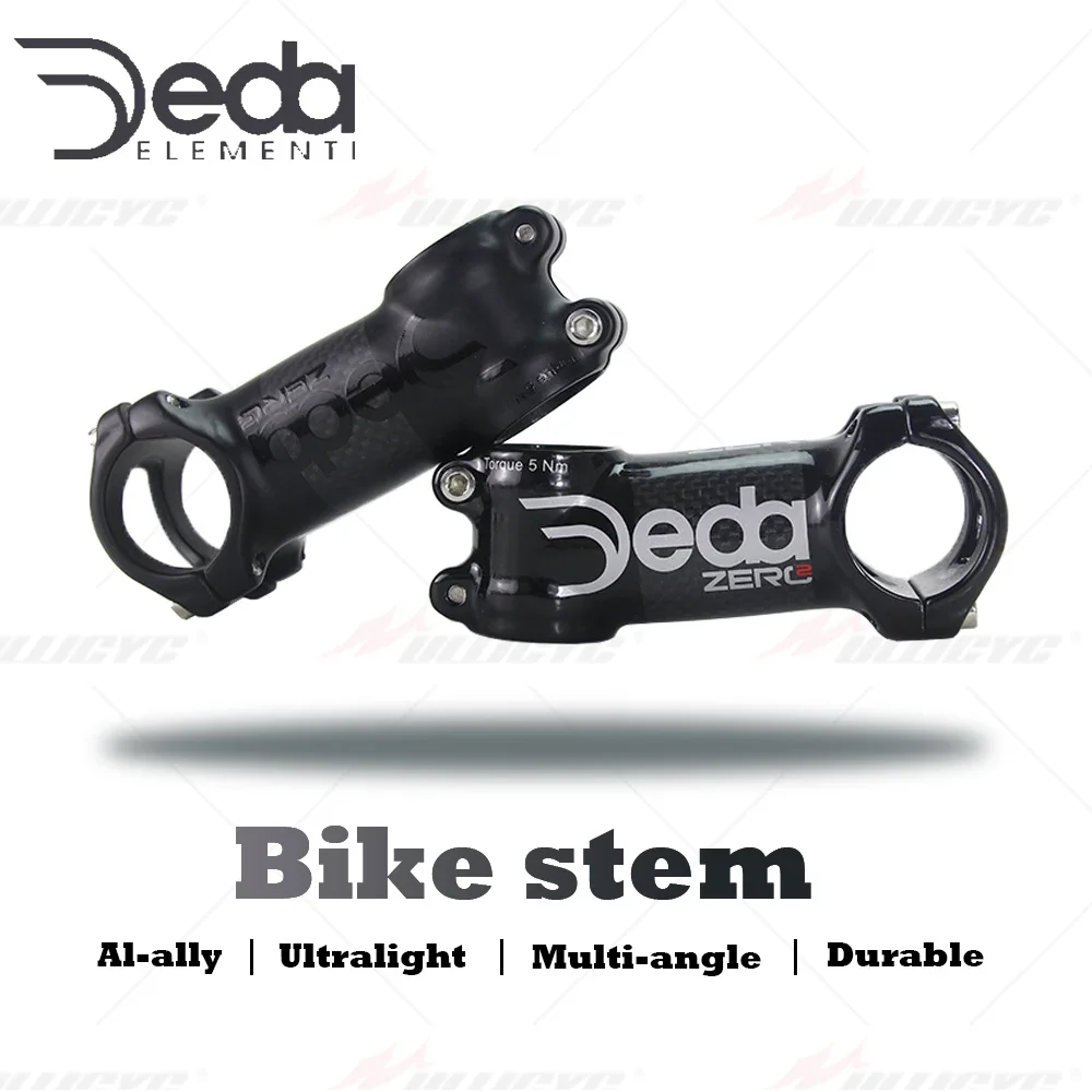 Deda Stem Zero 2 Gloss White/Matte Black Alloy Carbon Fiber Road/Mountain Bike Stem 6/17 Degree Bike Bar Parts Bike Accessories