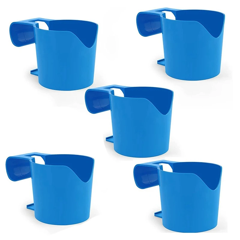 5Pcs Plastic Pool Cup Holder Plastic Container Hook For Swimming Pool Side Beverage Drinks Beer Storage