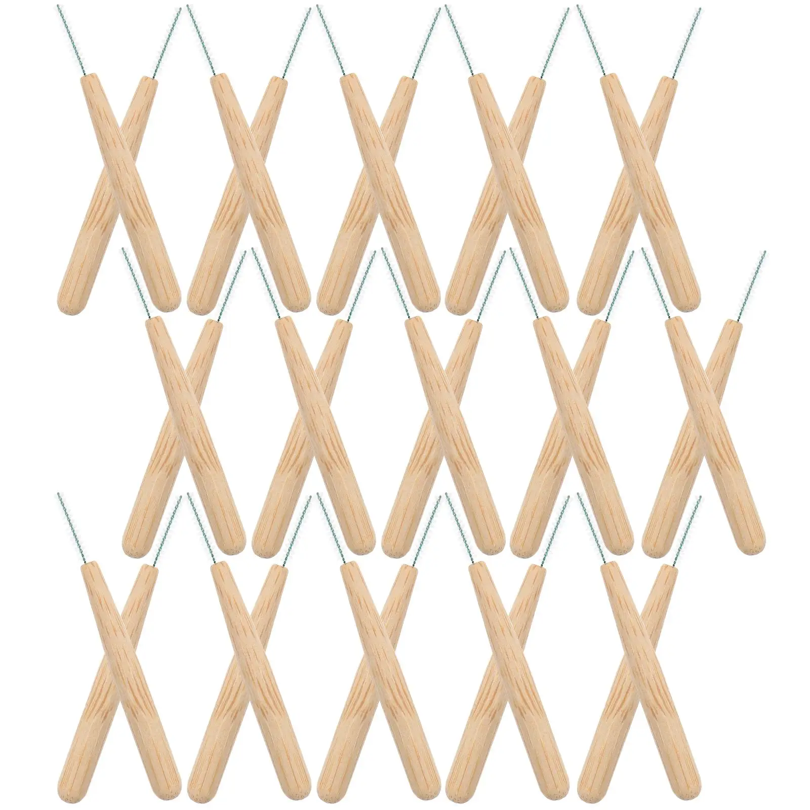 

30 Pcs Interdental Brush Comfort Grip Teeth Cleaner Care Tool Bamboo Floss Reaches Back Soft Material Food Removal Decay