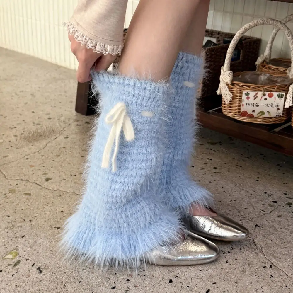 

Fashion Y2K Lace Up Leg Warmers Flare Loose Knit Banding Leggings Sweet Ballet Hosiery Knee High Socks Streetwear