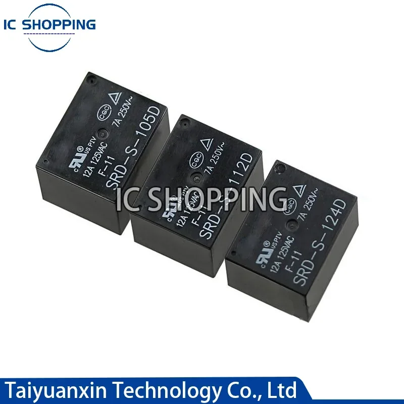 10PCS SRD-S-105DM SRD-S-112DM SRD-S-124DM 4-pin T73 10A  5VDC 12VDC 24VDC Power Relay New and Original